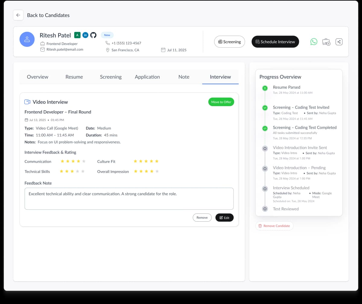 Interview Scheduling & Coordination