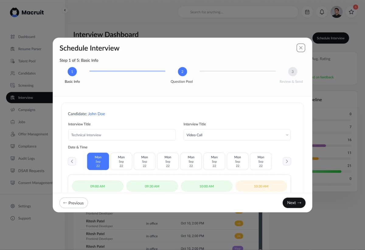 Interview Feedback & Decisions